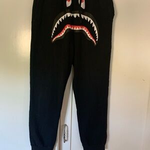 BAPE- Black Shark Sweatpants